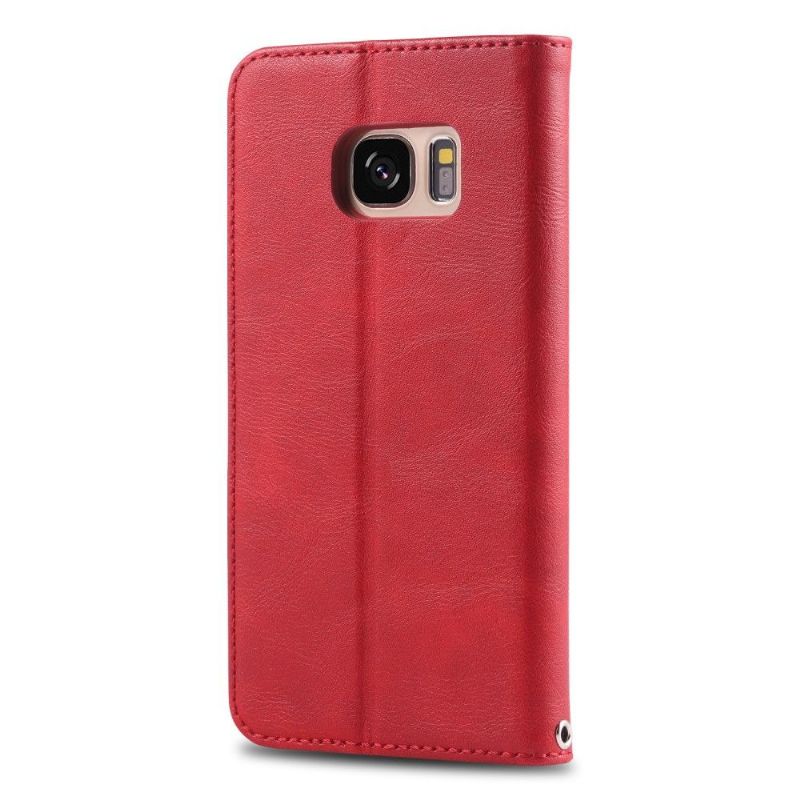Kožené Pouzdro Na Samsung Galaxy S7 Držák Karty S Retro Koženými Efekty