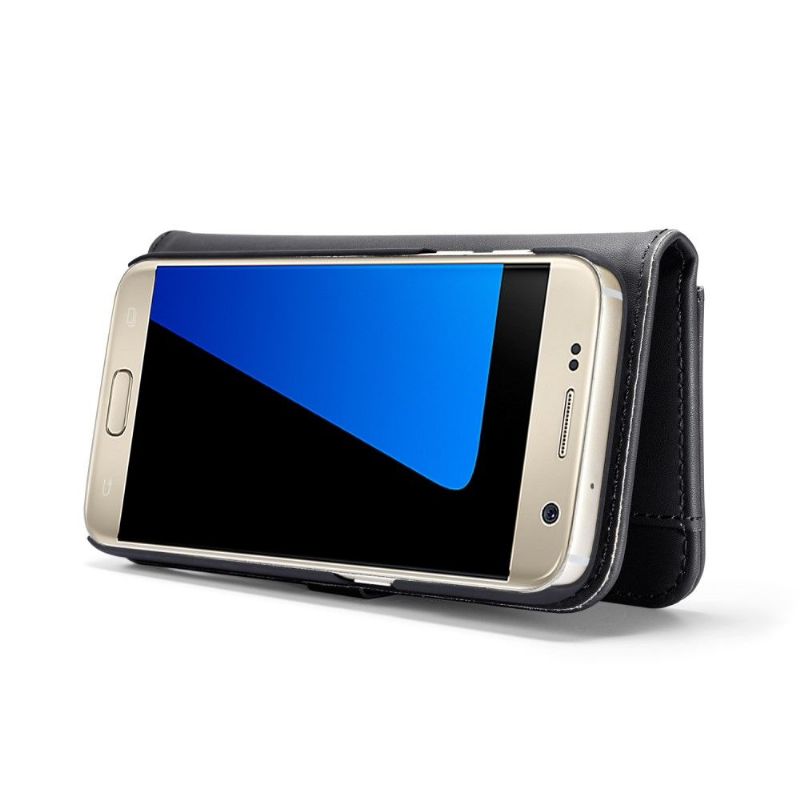 Kryt Flipové Pouzdro Na Samsung Galaxy S7 Kůže S Odnímatelnou Skořepinou