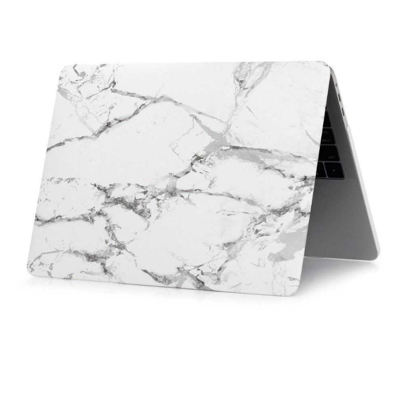 Pouzdro Na Macbook Pro 13 / Mramorová Dotyková Lišta – Bílá