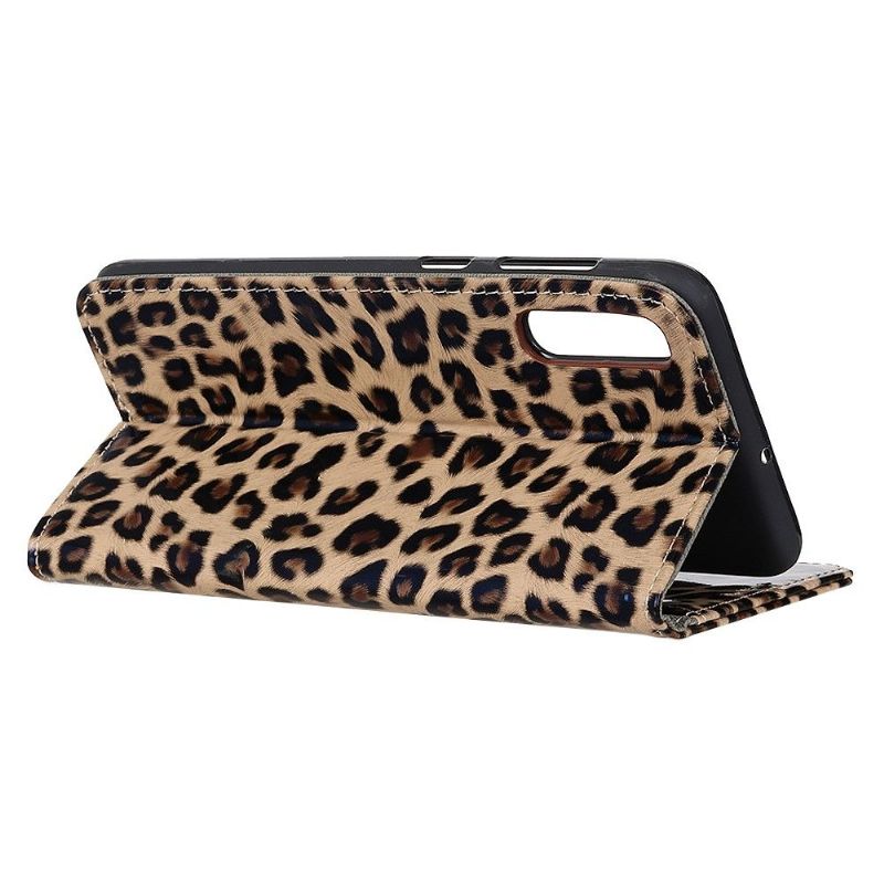Flipové Pouzdro Na Xiaomi Mi A3 Peněženkové Pouzdro Leopardí Peněženka