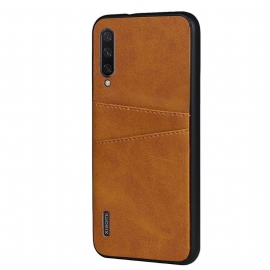 Kryty Na Mobil Na Xiaomi Mi A3 Kožený Držák Karty S Efekty