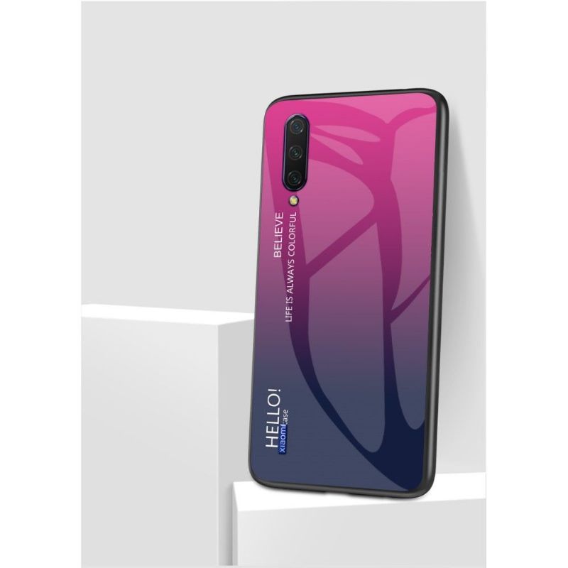 Kryty Na Mobil Na Xiaomi Mi A3 Skleněná Zadní Strana S Barevným Přechodem