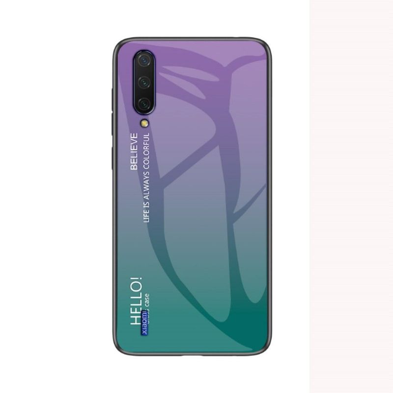 Kryty Na Mobil Na Xiaomi Mi A3 Skleněná Zadní Strana S Barevným Přechodem
