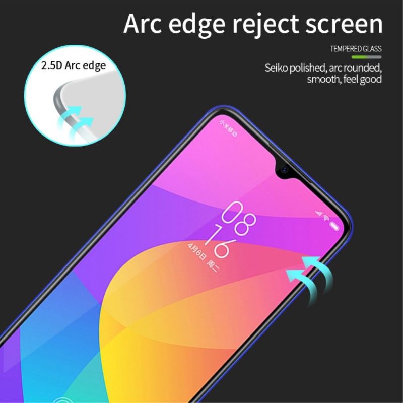Xiaomi Mi A3 - Ochranné Tvrzené Sklo V Plné Velikosti - Černá