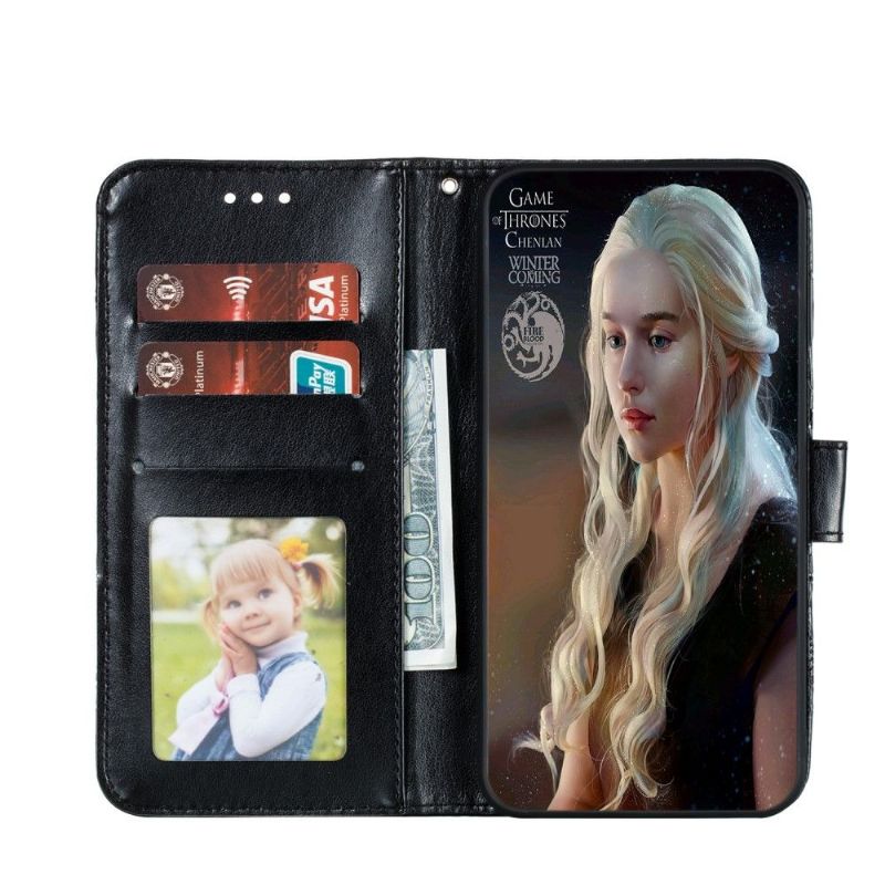 Flipové Pouzdro Na Huawei P40 Pro+ Držák Na Kartu Mandala - Černý