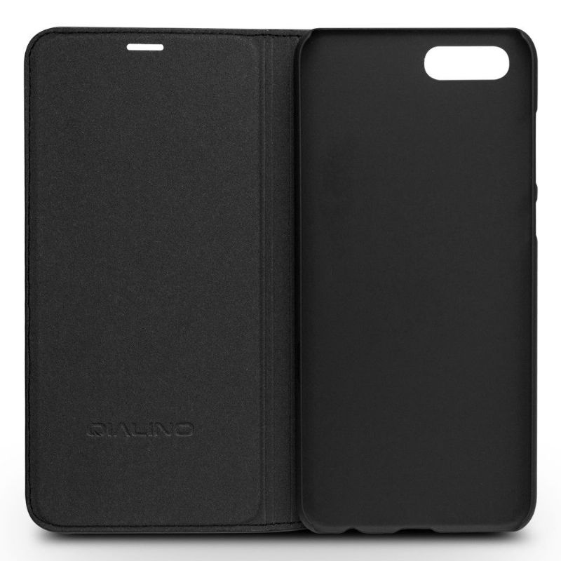 Kožené Pouzdro Folio Na Honor View 10 Ručně Vyráběná Pravá Kůže - Černá