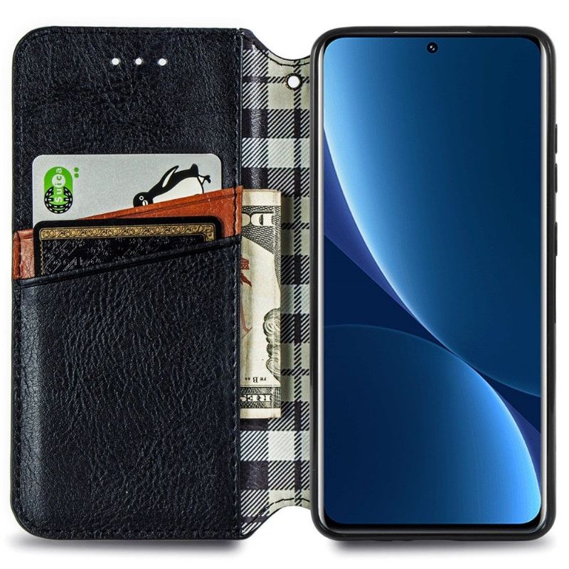 Flipové Pouzdro Na Xiaomi 12 Pro Držák Karty Kub Design