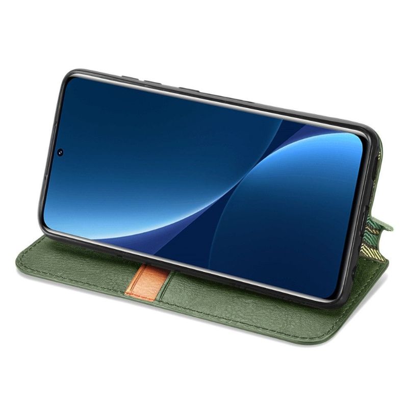 Flipové Pouzdro Na Xiaomi 12 Pro Držák Karty Kub Design