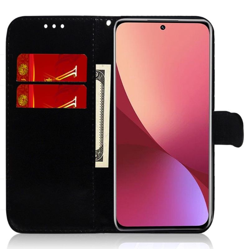 Flipové Pouzdro Na Xiaomi 12 Pro Holografické Květiny