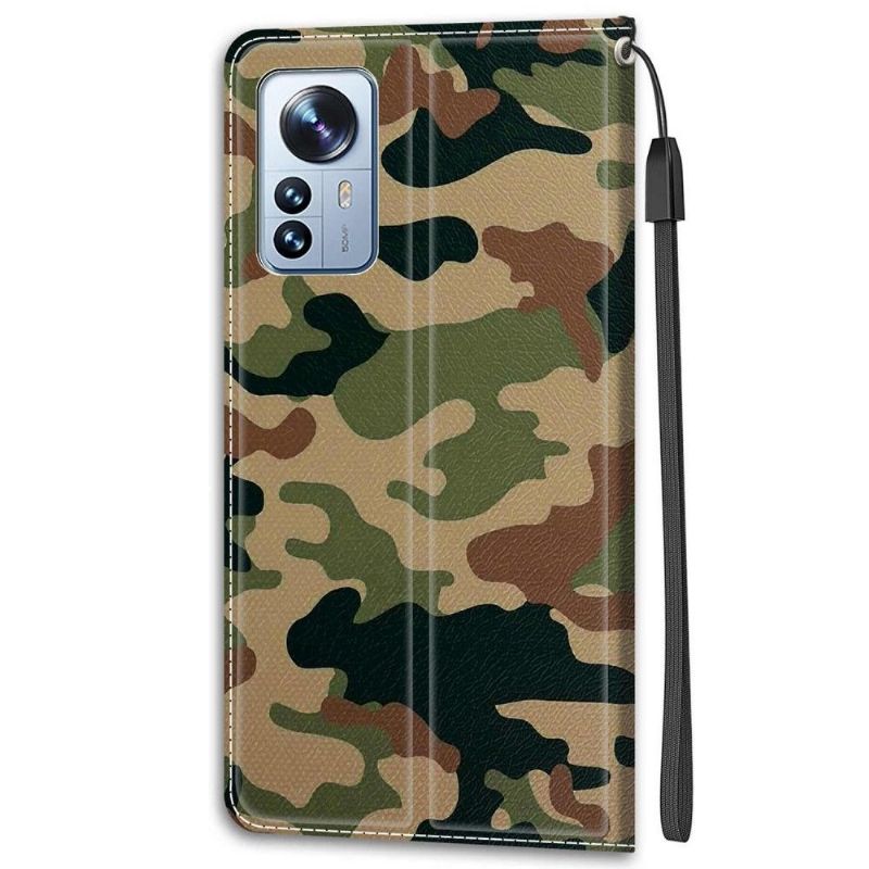 Flipové Pouzdro Na Xiaomi 12 Pro Kamufláž