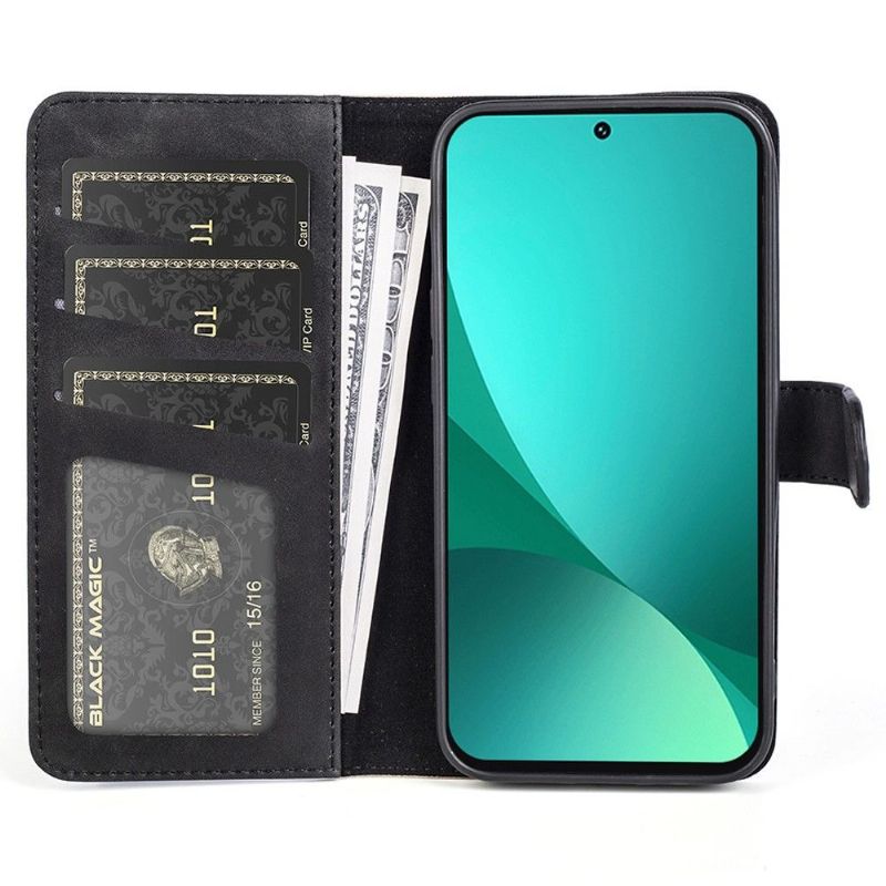 Flipové Pouzdro Na Xiaomi 12 Pro Kožené Pouzdro Bicolor Folio Stand