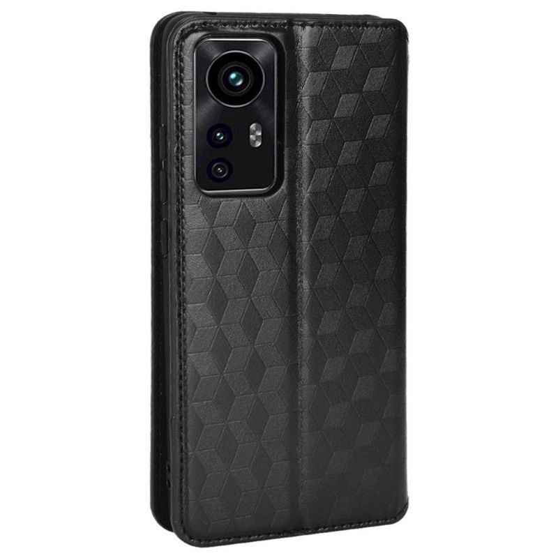 Flipové Pouzdro Na Xiaomi 12 Pro Kožené Pouzdro Návrh Geometrie