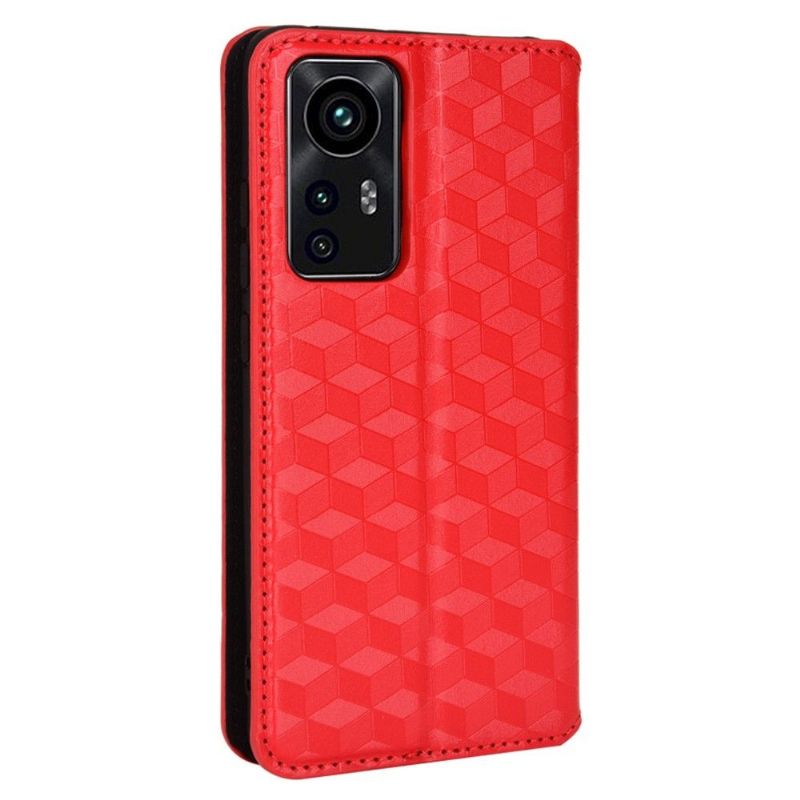 Flipové Pouzdro Na Xiaomi 12 Pro Kožené Pouzdro Návrh Geometrie
