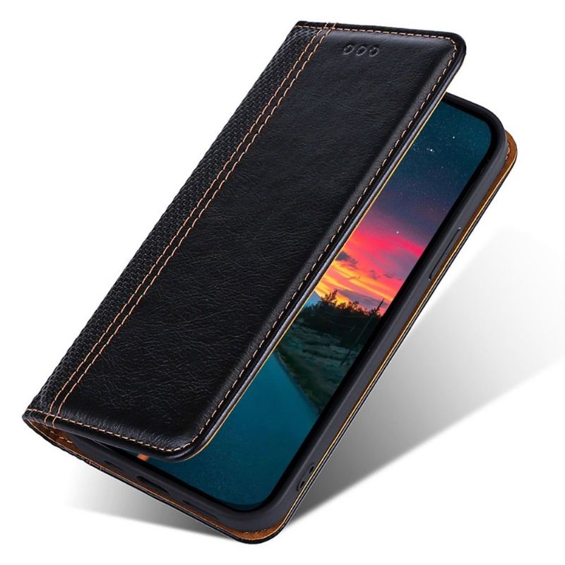 Flipové Pouzdro Na Xiaomi 12 Pro Kožené Pouzdro Převrácení Švů Folia