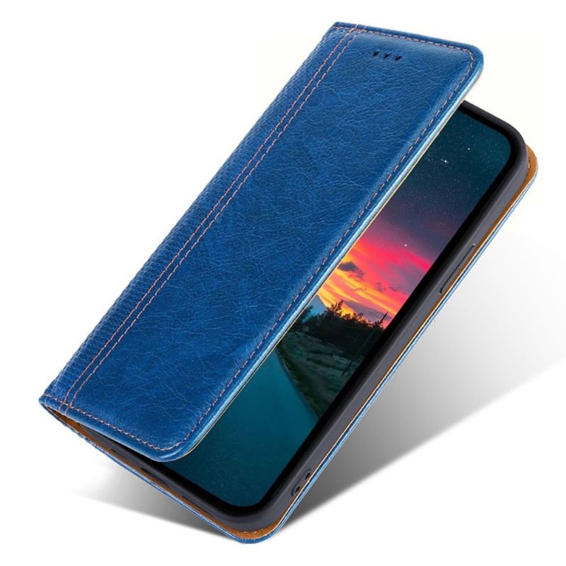 Flipové Pouzdro Na Xiaomi 12 Pro Kožené Pouzdro Převrácení Švů Folia
