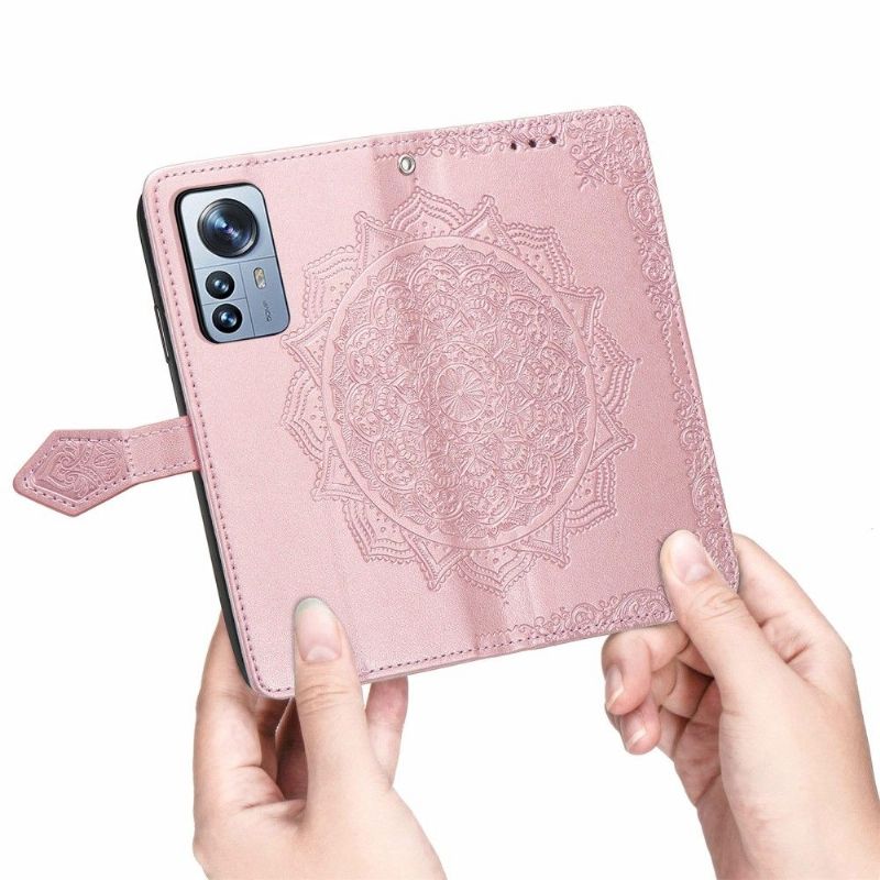 Flipové Pouzdro Na Xiaomi 12 Pro Mandala Reliéf Z Umělé Kůže
