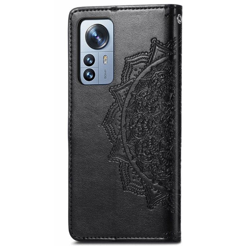 Flipové Pouzdro Na Xiaomi 12 Pro Mandala Reliéf Z Umělé Kůže