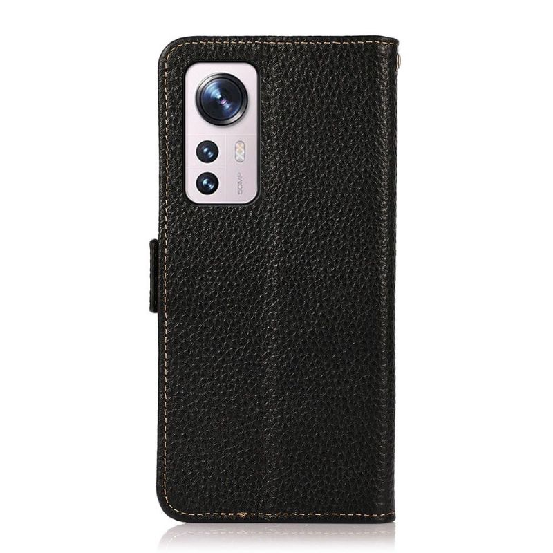 Flipové Pouzdro Na Xiaomi 12 Pro Nejprve Zrnitá Kůže Khazneh