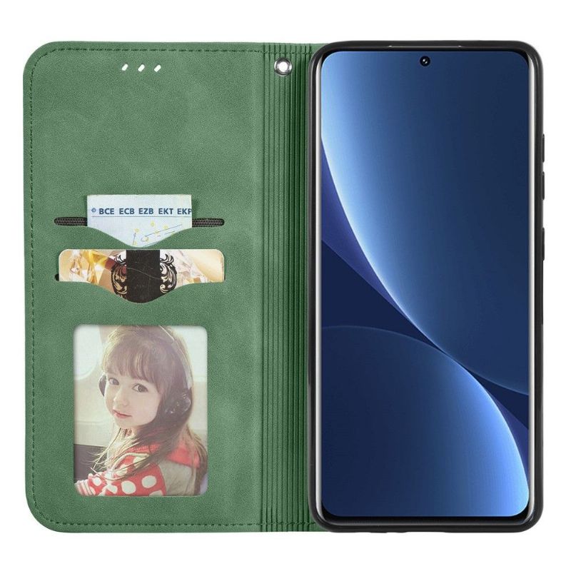 Flipové Pouzdro Na Xiaomi 12 Pro Obchodní Retro