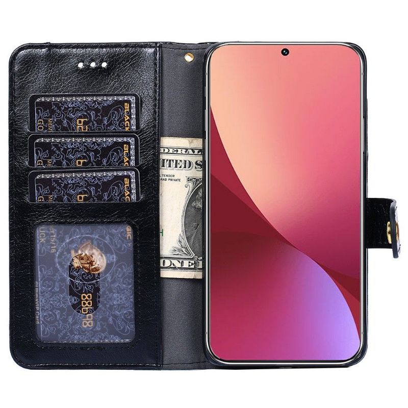 Flipové Pouzdro Na Xiaomi 12 Pro Peněženka Na Mince Z Umělé Kůže