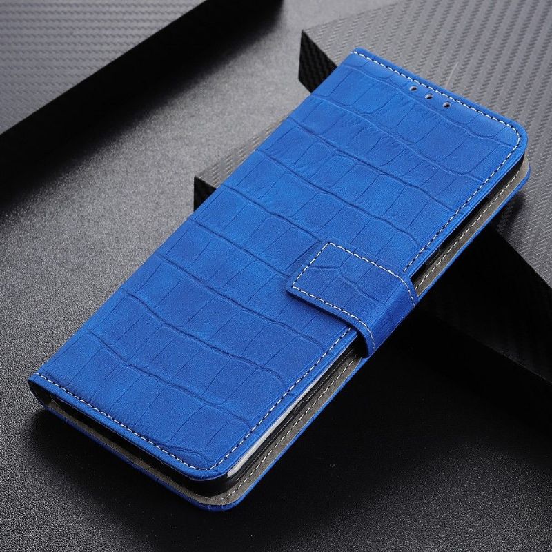 Flipové Pouzdro Na Xiaomi 12 Pro Prošívání Croco Vzhledu