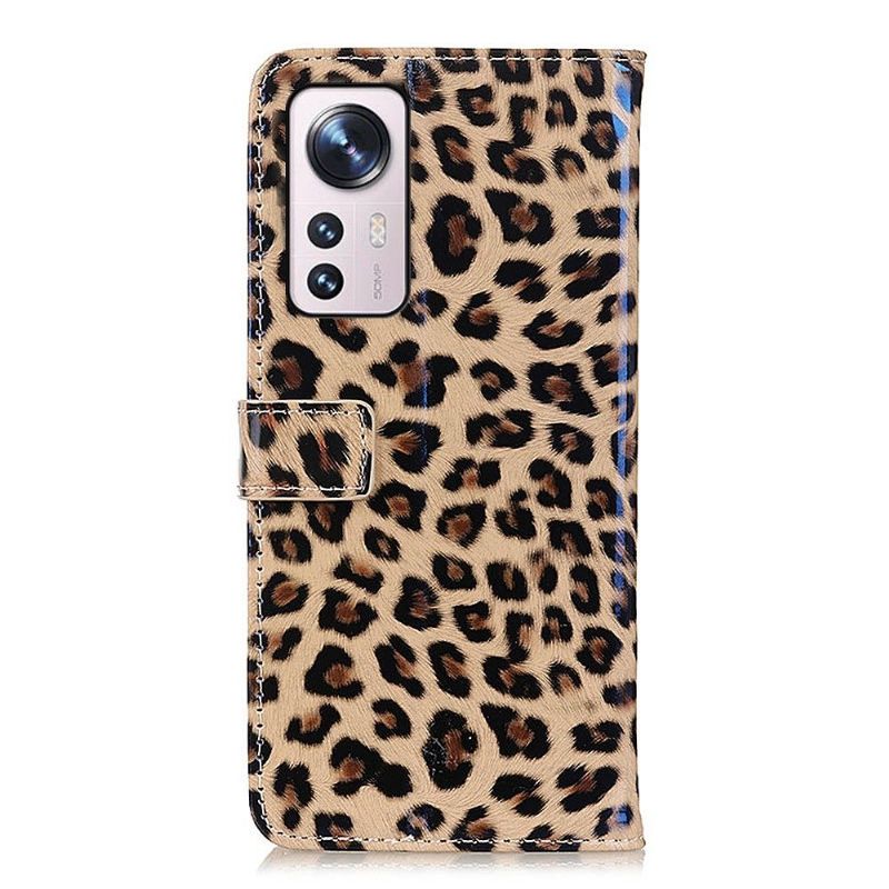 Flipové Pouzdro Na Xiaomi 12 Pro Styl Leoparda Z Umělé Kůže