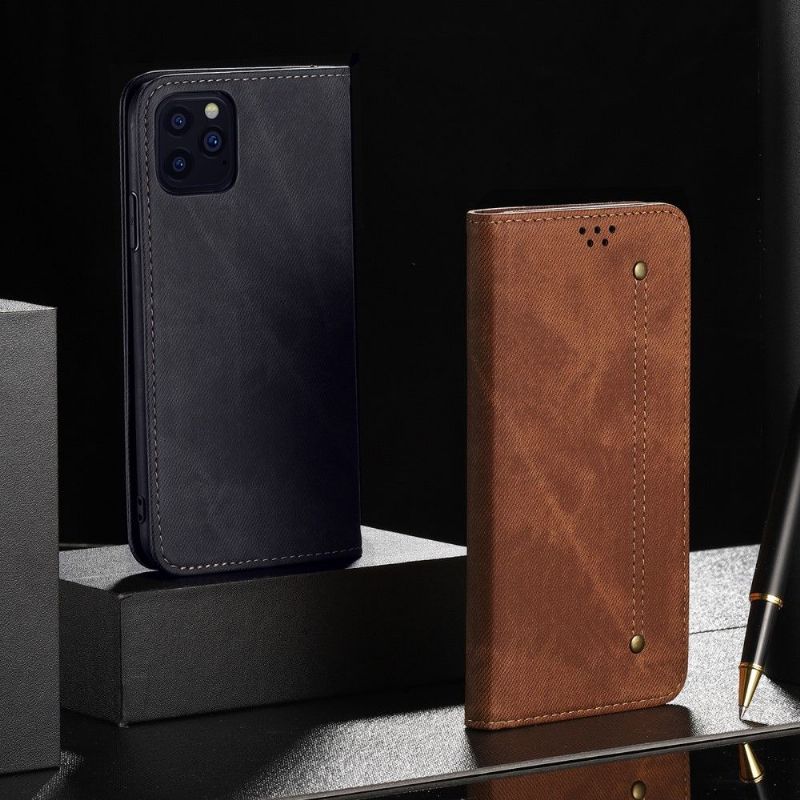 Kožené Pouzdro Na Xiaomi 12 Pro Džíny Ve Stylu Giulia