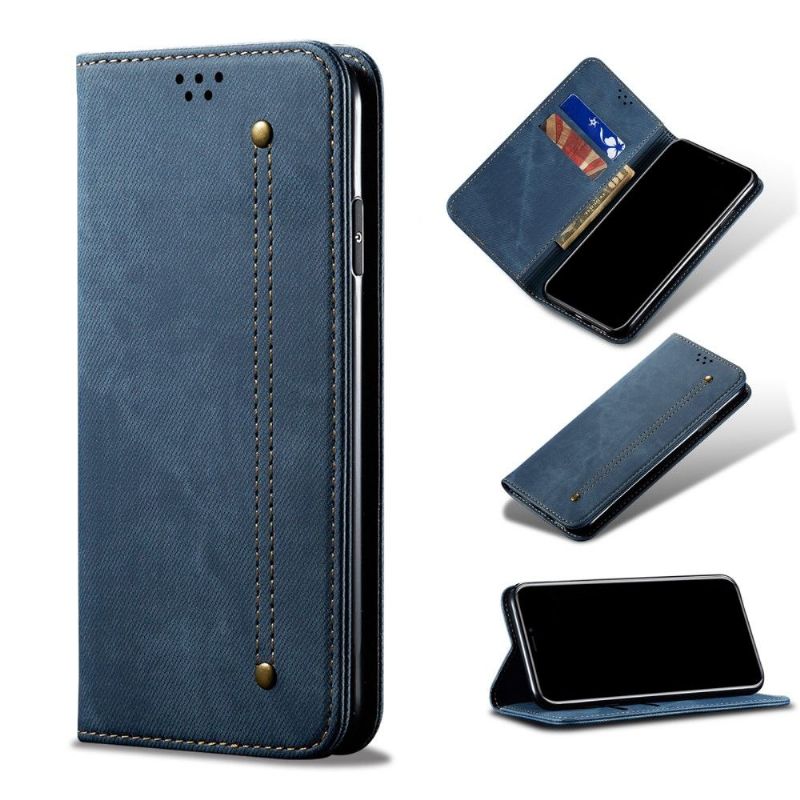 Kožené Pouzdro Na Xiaomi 12 Pro Džíny Ve Stylu Giulia