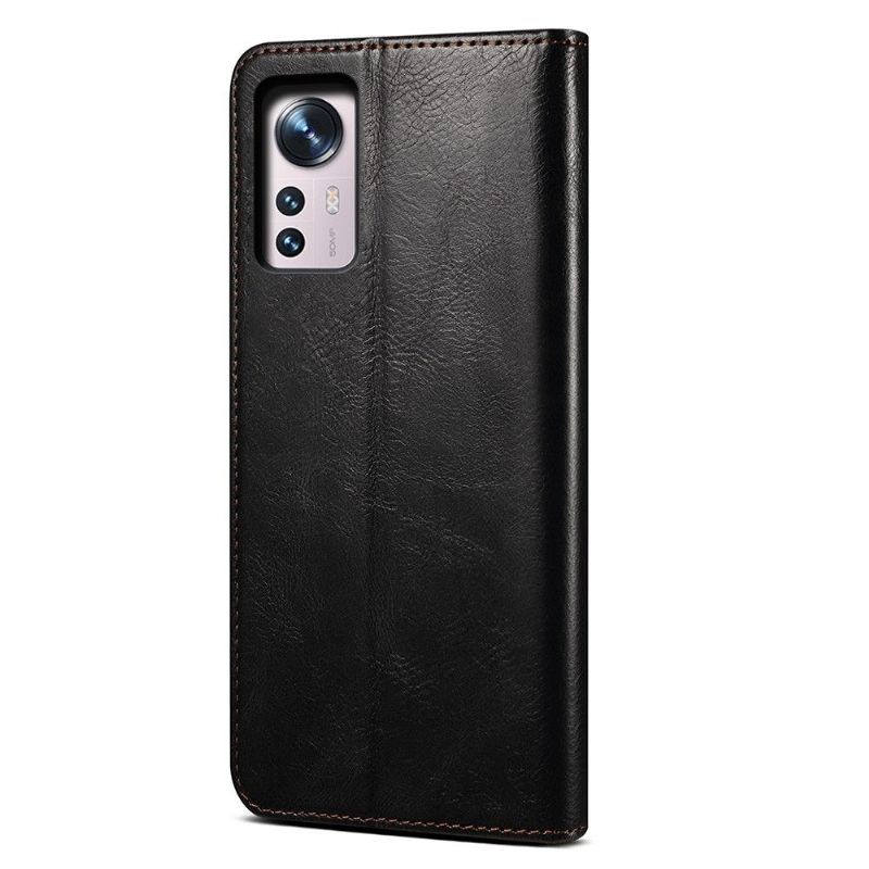 Kožené Pouzdro Na Xiaomi 12 Pro Ernestine Odkryté Švy