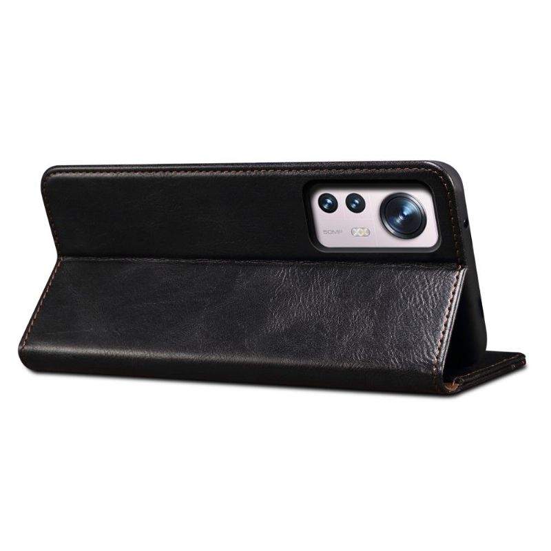 Kožené Pouzdro Na Xiaomi 12 Pro Ernestine Odkryté Švy