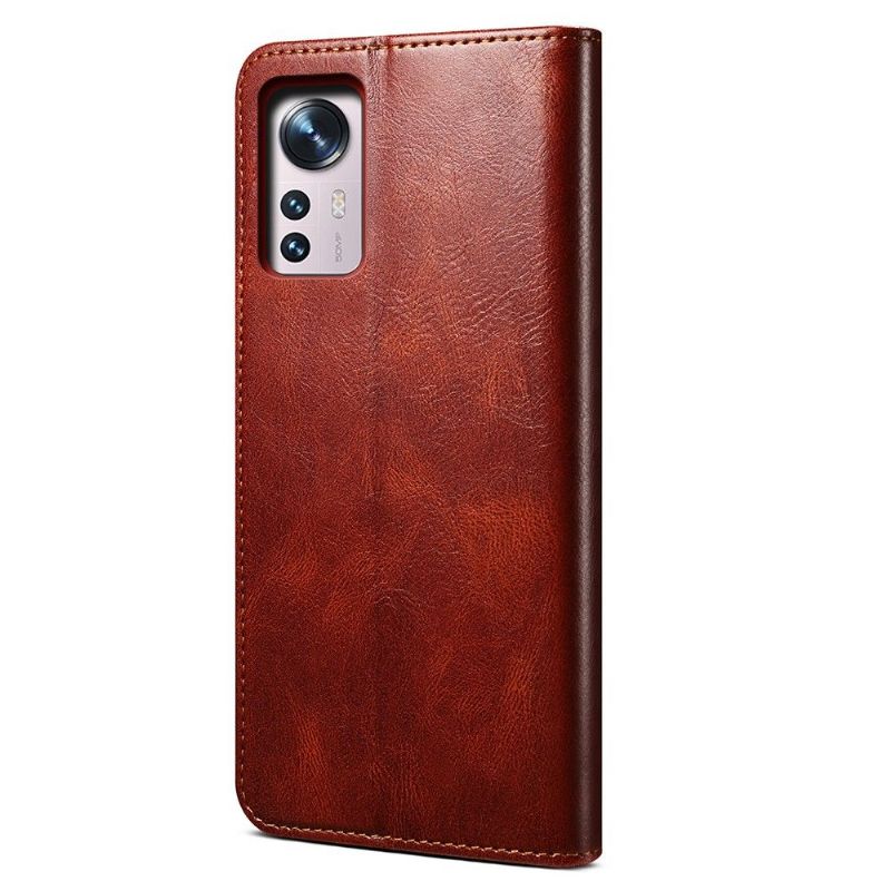 Kožené Pouzdro Na Xiaomi 12 Pro Ernestine Odkryté Švy