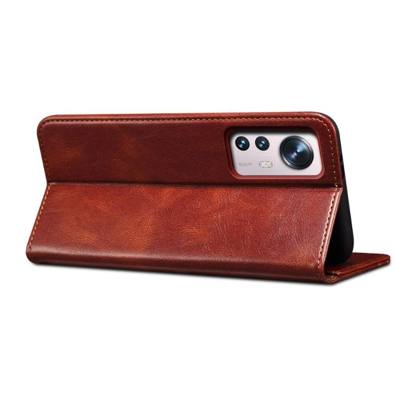 Kožené Pouzdro Na Xiaomi 12 Pro Ernestine Odkryté Švy