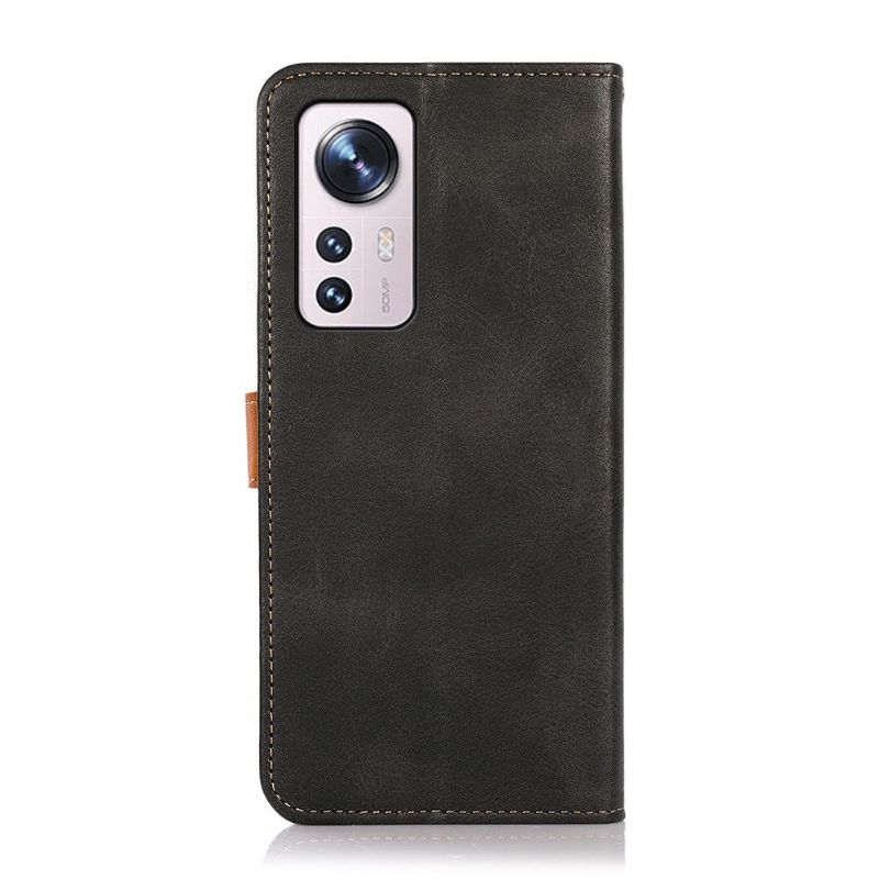 Kožené Pouzdro Na Xiaomi 12 Pro Khazneh Bicolor Umělá Kůže