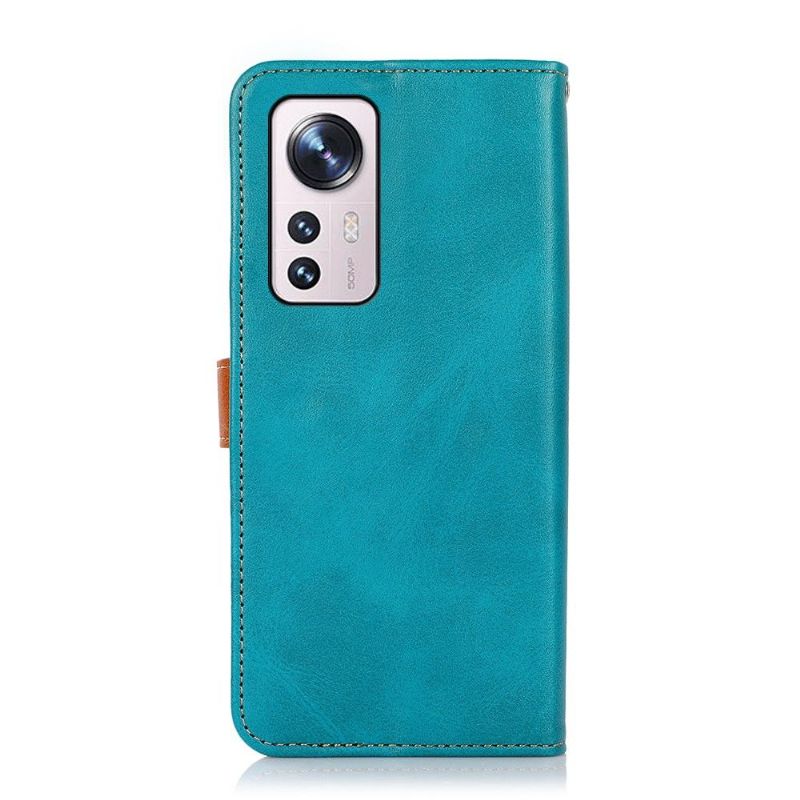 Kožené Pouzdro Na Xiaomi 12 Pro Khazneh Bicolor Umělá Kůže