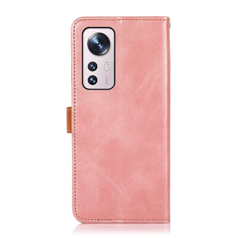 Kožené Pouzdro Na Xiaomi 12 Pro Khazneh Bicolor Umělá Kůže