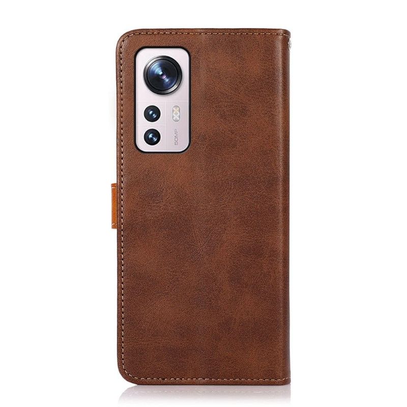 Kožené Pouzdro Na Xiaomi 12 Pro Khazneh Bicolor Umělá Kůže