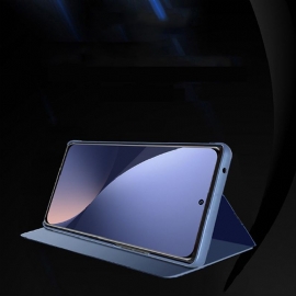 Kryt Na Xiaomi 12 Pro Flipové Pouzdro Zrcadlový Efekt