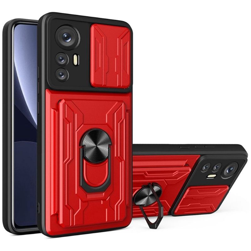 Kryt Na Xiaomi 12 Pro Funkce Podpory Posuvného Krytu Fotoaparátu + Držák Karty