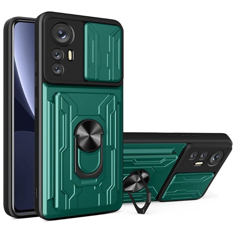 Kryt Na Xiaomi 12 Pro Funkce Podpory Posuvného Krytu Fotoaparátu + Držák Karty