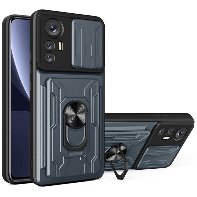 Kryt Na Xiaomi 12 Pro Funkce Podpory Posuvného Krytu Fotoaparátu + Držák Karty