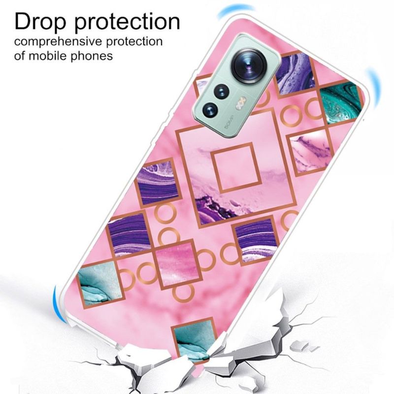 Kryt Na Xiaomi 12 Pro Mramorová Geometrie Řady 0016