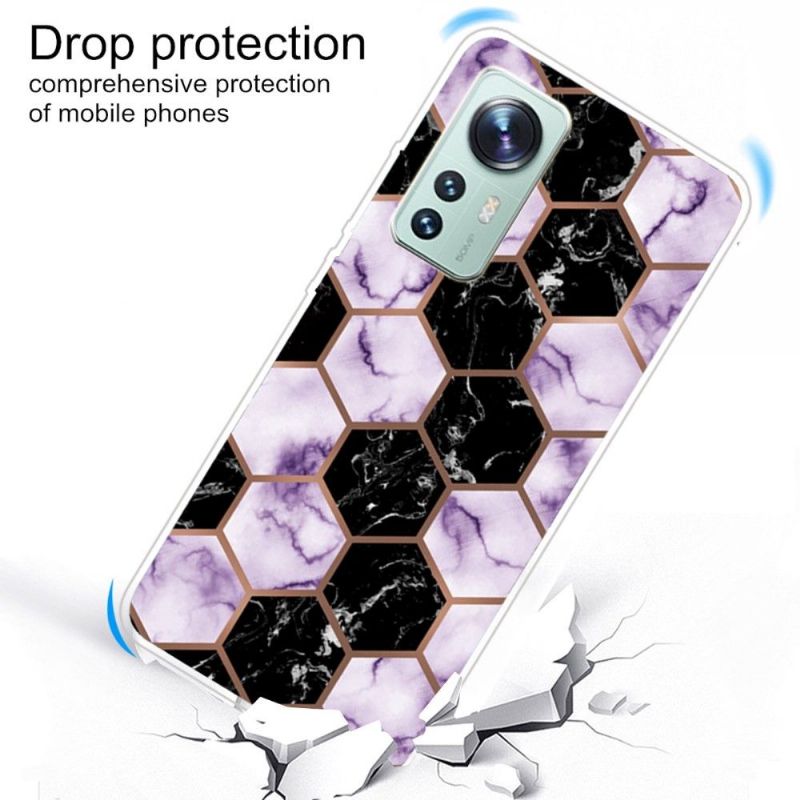 Kryt Na Xiaomi 12 Pro Mramorová Geometrie Řady 0016