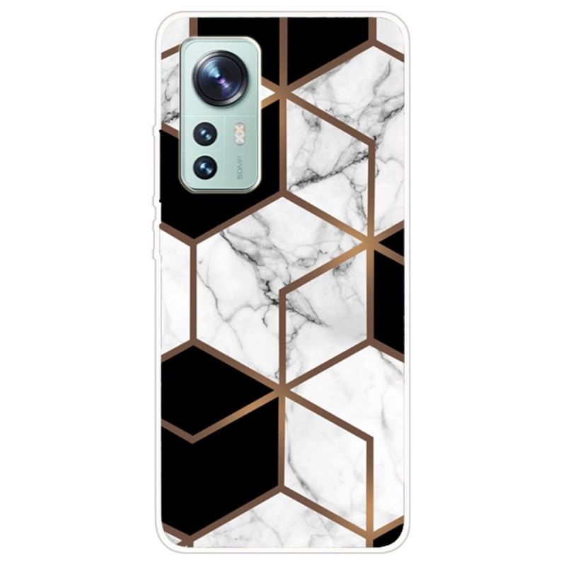 Kryt Na Xiaomi 12 Pro Mramorová Geometrie Řady 0016