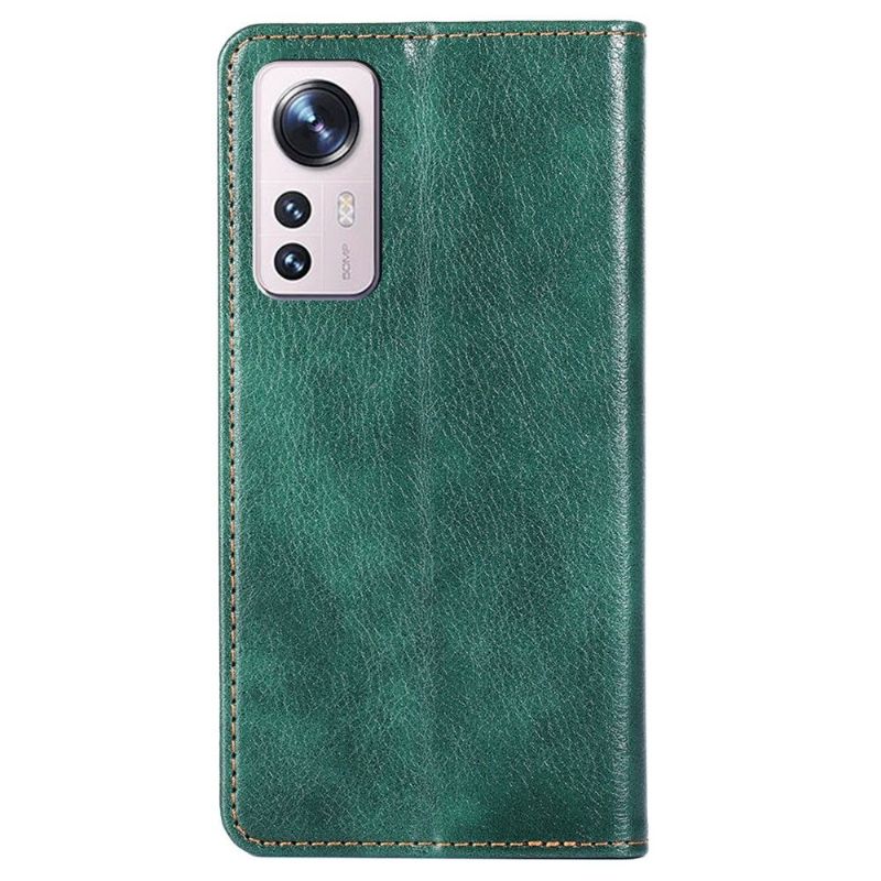 Kryty Na Mobil Na Xiaomi 12 Pro Flipové Pouzdro Čistá Umělá Kůže