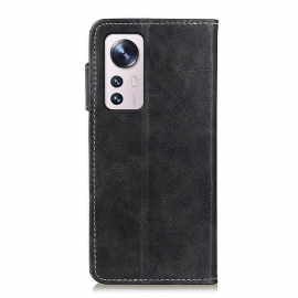 Kryty Na Mobil Na Xiaomi 12 Pro Odkryté Švy S Efektem Kůže Ve Tvaru S