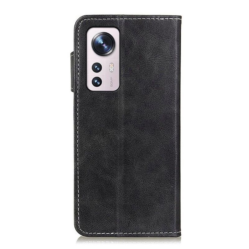 Kryty Na Mobil Na Xiaomi 12 Pro Odkryté Švy S Efektem Kůže Ve Tvaru S