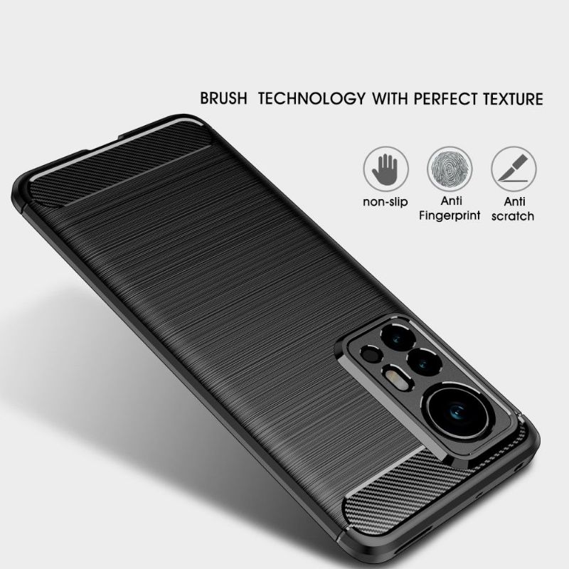 Kryty Na Mobil Na Xiaomi 12 Pro Silikonový Kartáčovaný Efekt