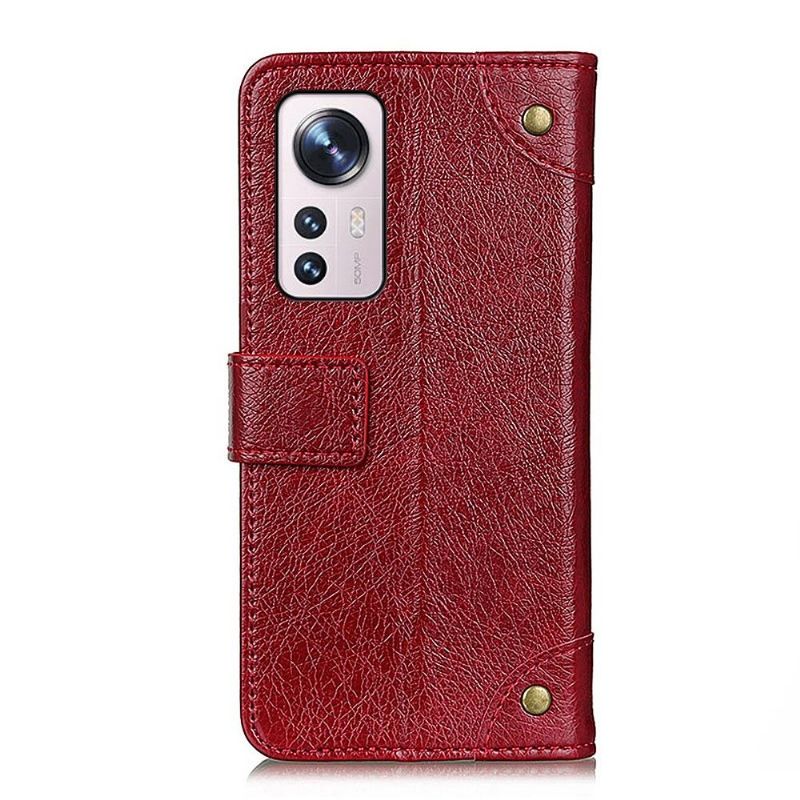 Pouzdra Na Xiaomi 12 Pro Nýty Z Umělé Kůže Simon