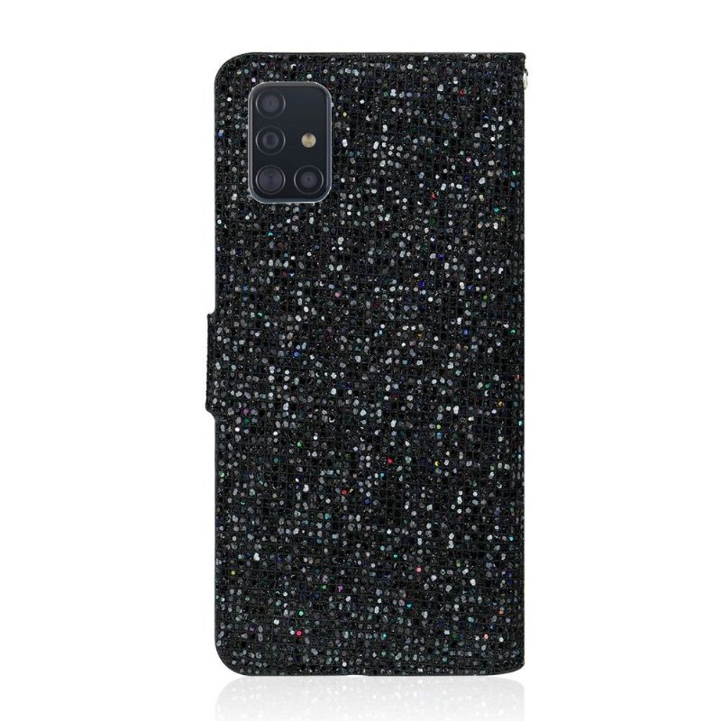 Flipové Pouzdro Na Samsung Galaxy A51 Držák Na Třpytivé Karty