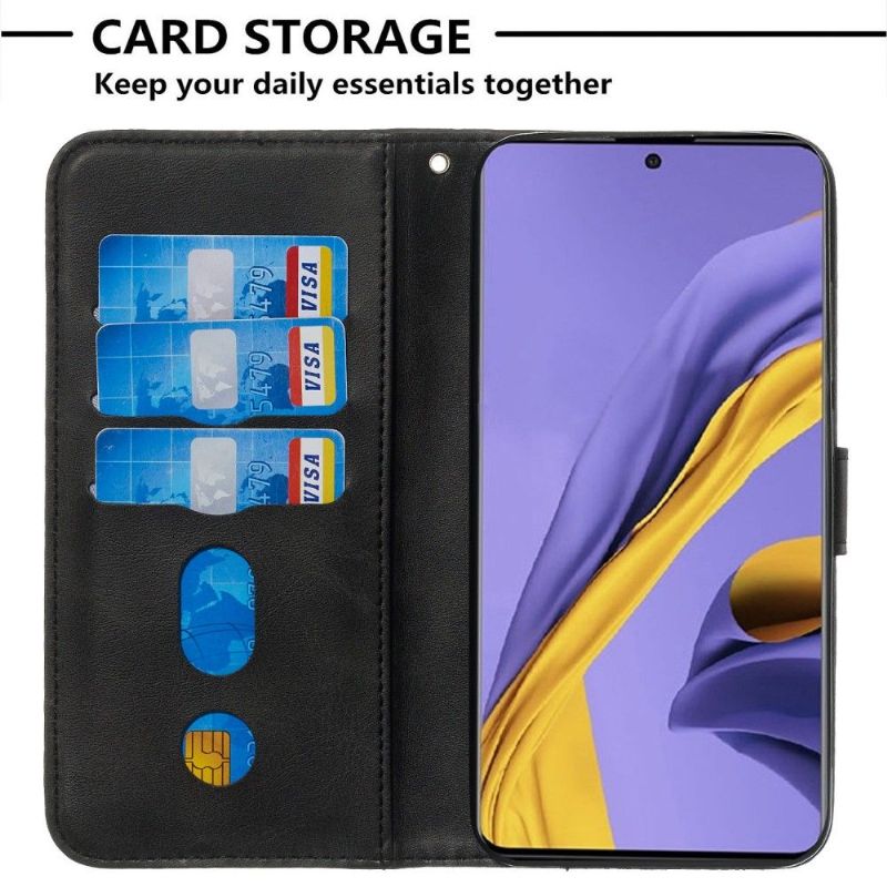 Flipové Pouzdro Na Samsung Galaxy A51 Kapsa Na Zip S Koženým Efektem
